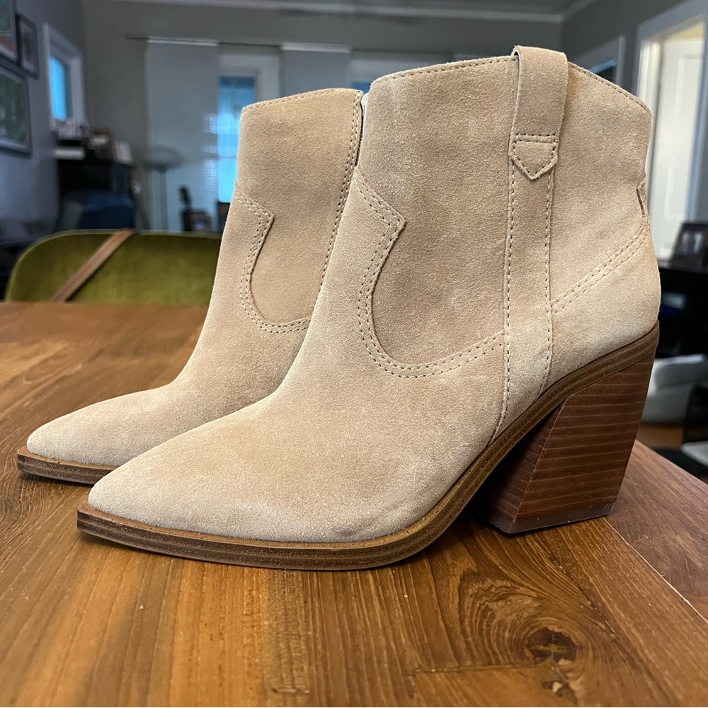 New suede Vince Camuto booties!